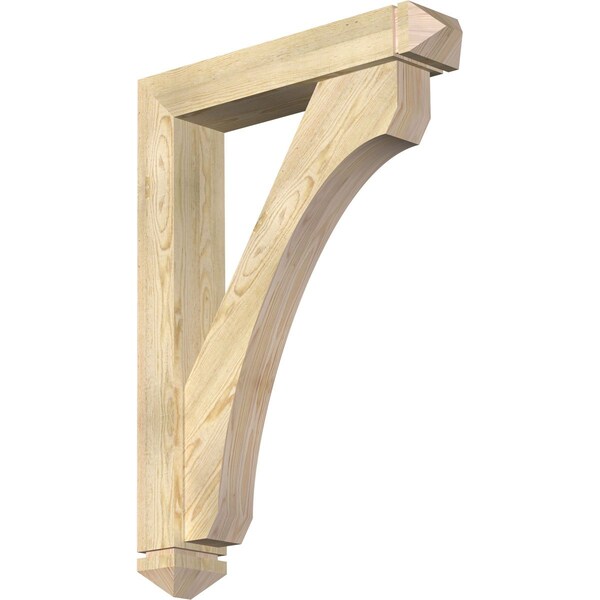 Ekena Millwork Legacy Arts and Crafts Rough Sawn Bracket w/ Offset Brace, Douglas Fir, 6"W x 30"D x 42"H BKT0604X30X42LEC03RDF - main